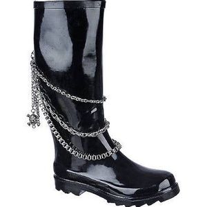 Bamboo Skull Chain Rainboot